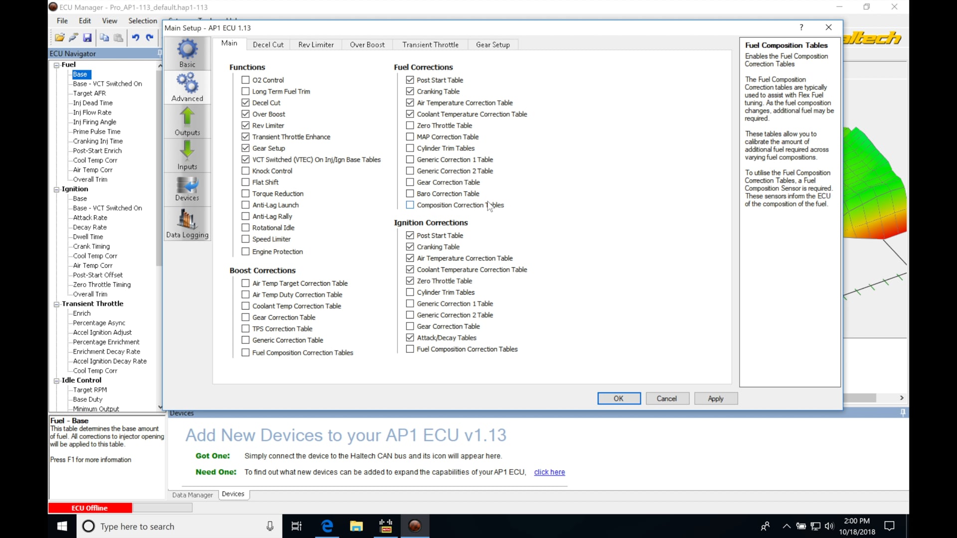 Haltech Part 24: Pro Plug-In Fuel & Ignition Compensation Tables
