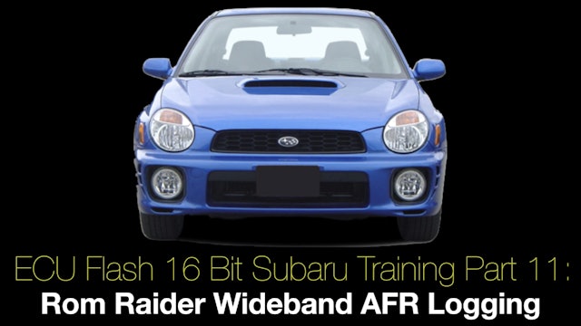 Ecu Flash 16 Bit Subaru Training Part 11: Rom Raider Wideband AFR Logging
