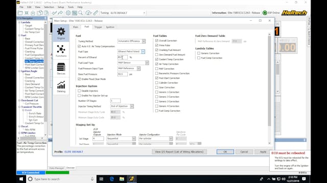 Haltech Elite Part 4: Main Set-Up