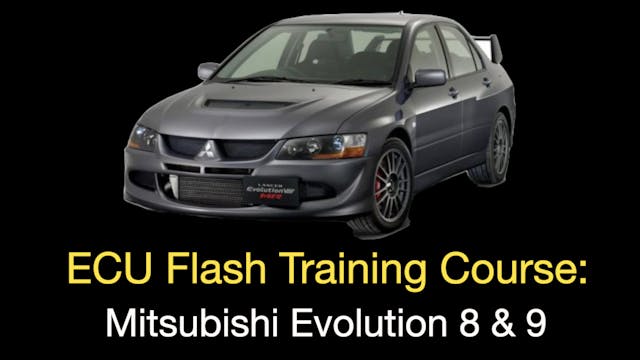 ECU Flash Training: Mitsubishi Evolution 8 & 9 