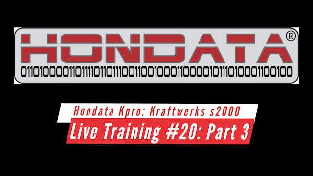 Hondata Kpro Live Training: Kraftwerks Supercharged s2000 Part 3