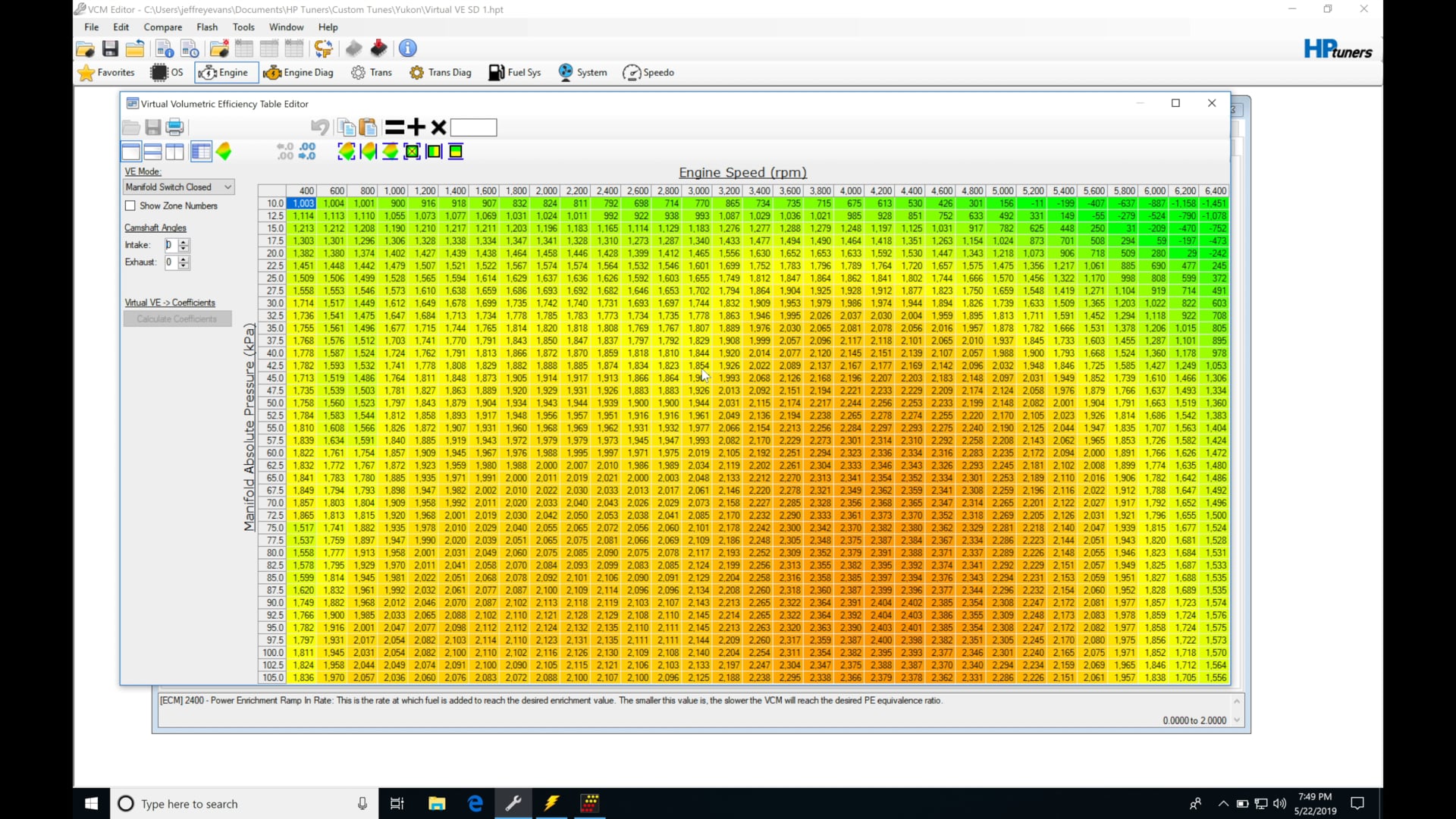 HP Tuners GM Gen 4 Training Part 20: Power Enrich Speed Density Tuning ...