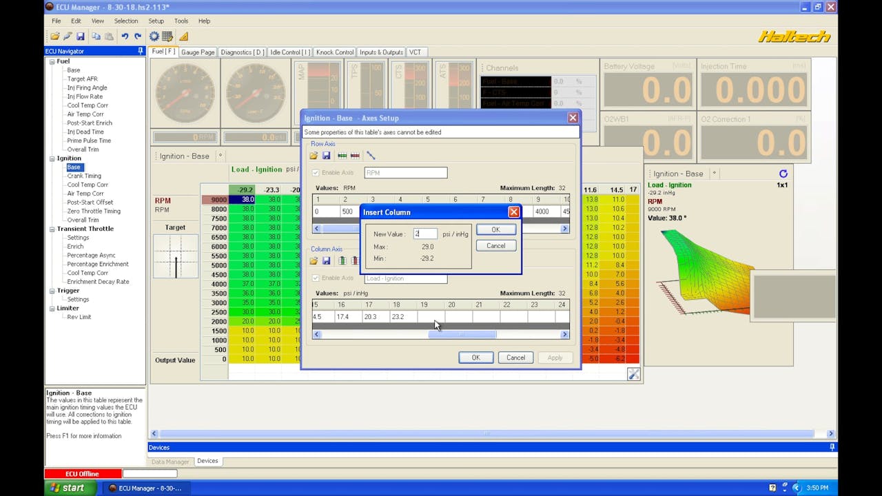 Haltech Part 2: Editing & Saving Calibration Files - Evans Performance ...