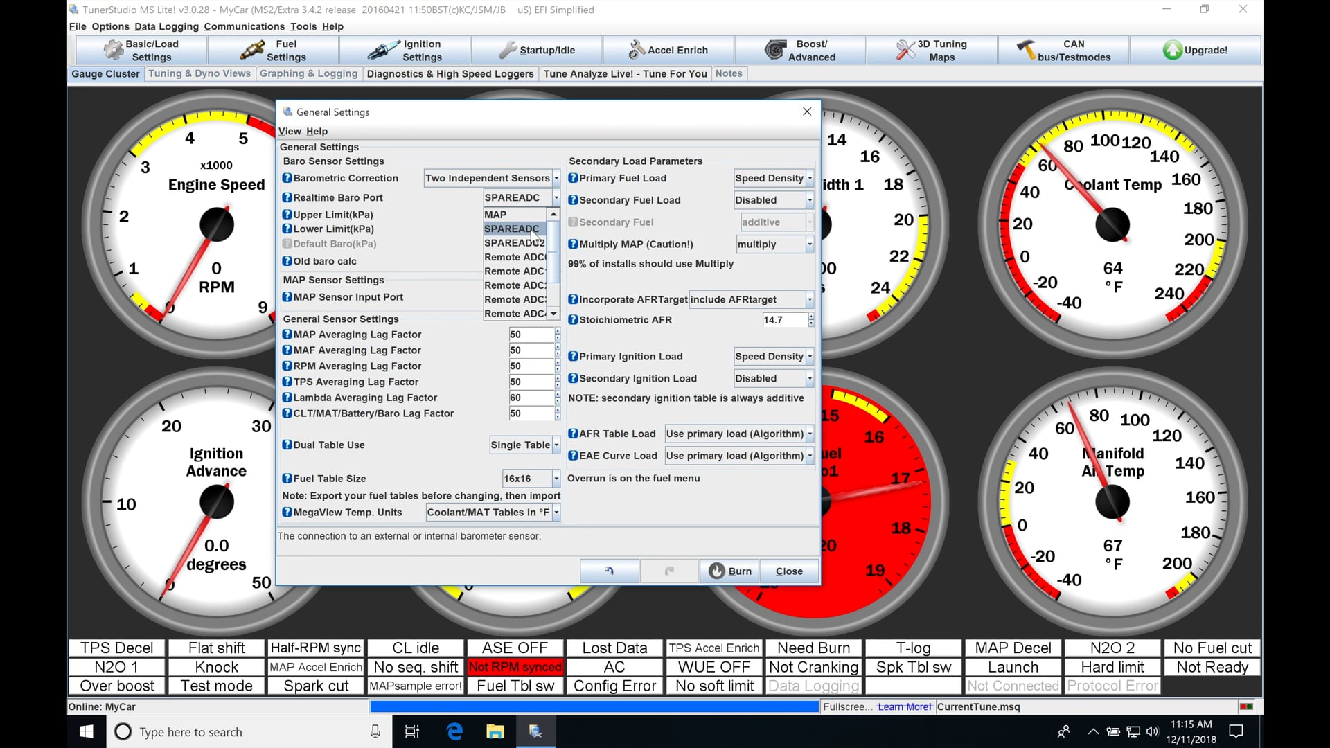 Megasquirt Part 5: General Settings