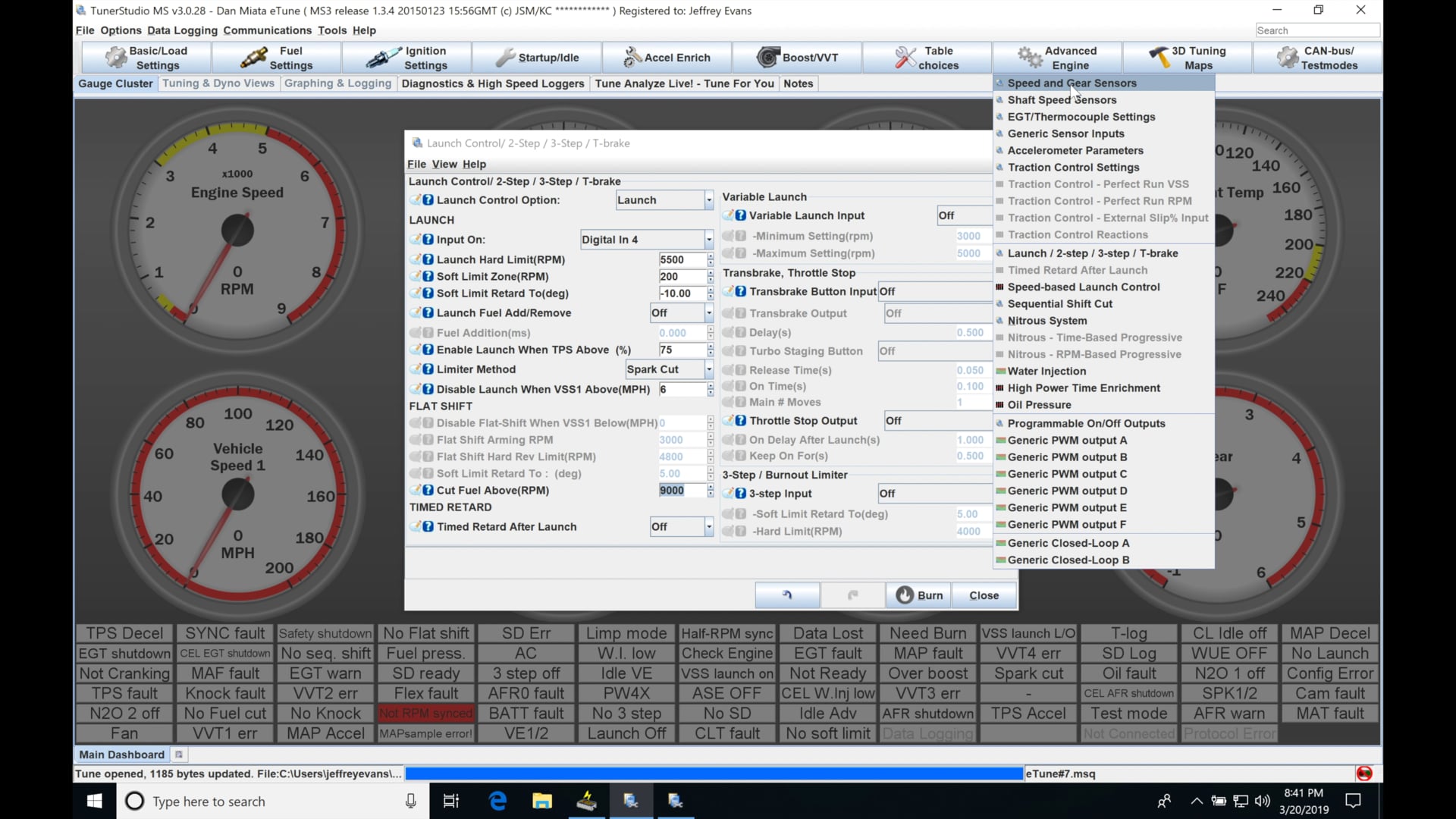 Megasquirt Part 30: MS3 Firmware Launch Control