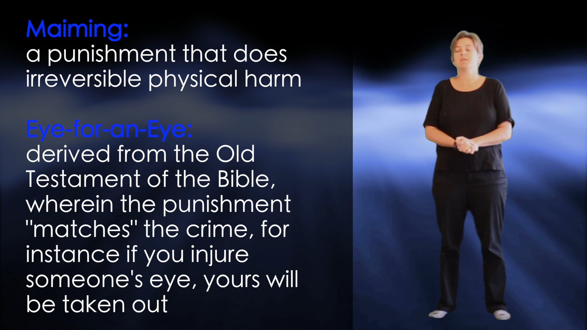 B1.L12.V2 Punishment vocabulary