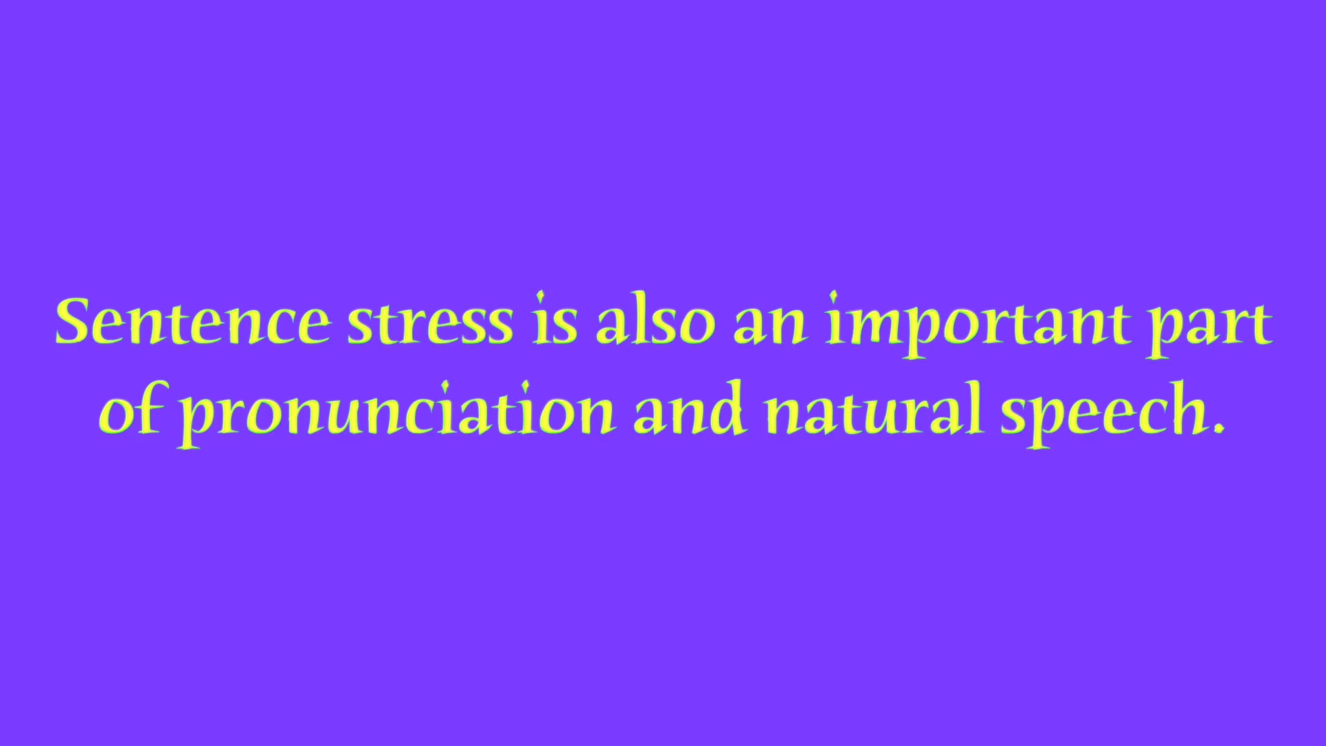 A1.L9 Sentence Stress Pronunciation