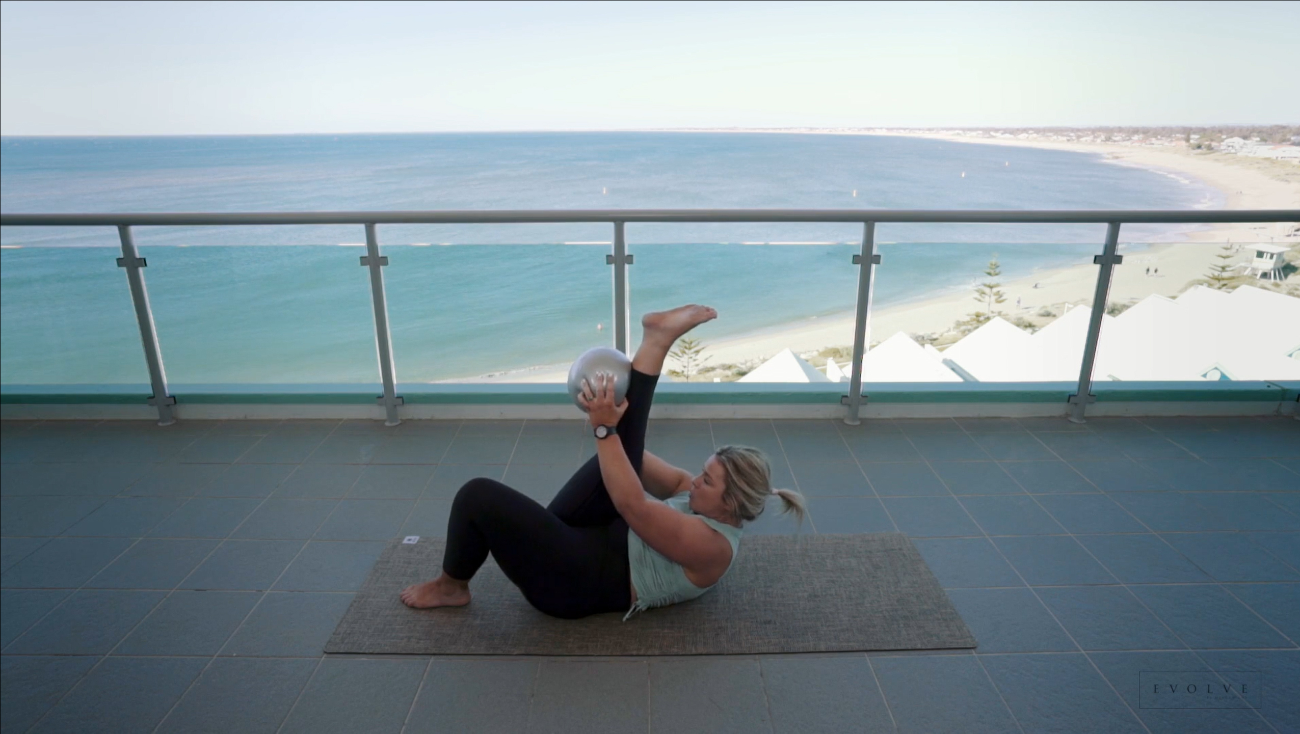 Pilates Rehab - Hip Release with the mini stability ball
