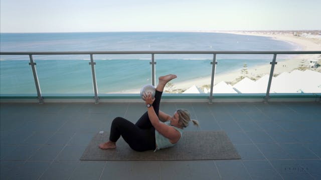 Pilates Rehab - Hip Release with the mini stability ball