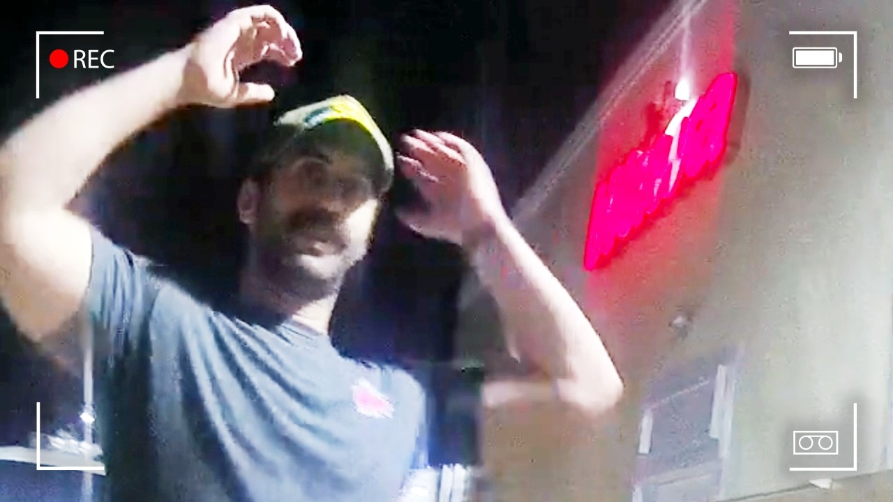 The Moment Cop Realizes Fellow Officers Are Arresting Him