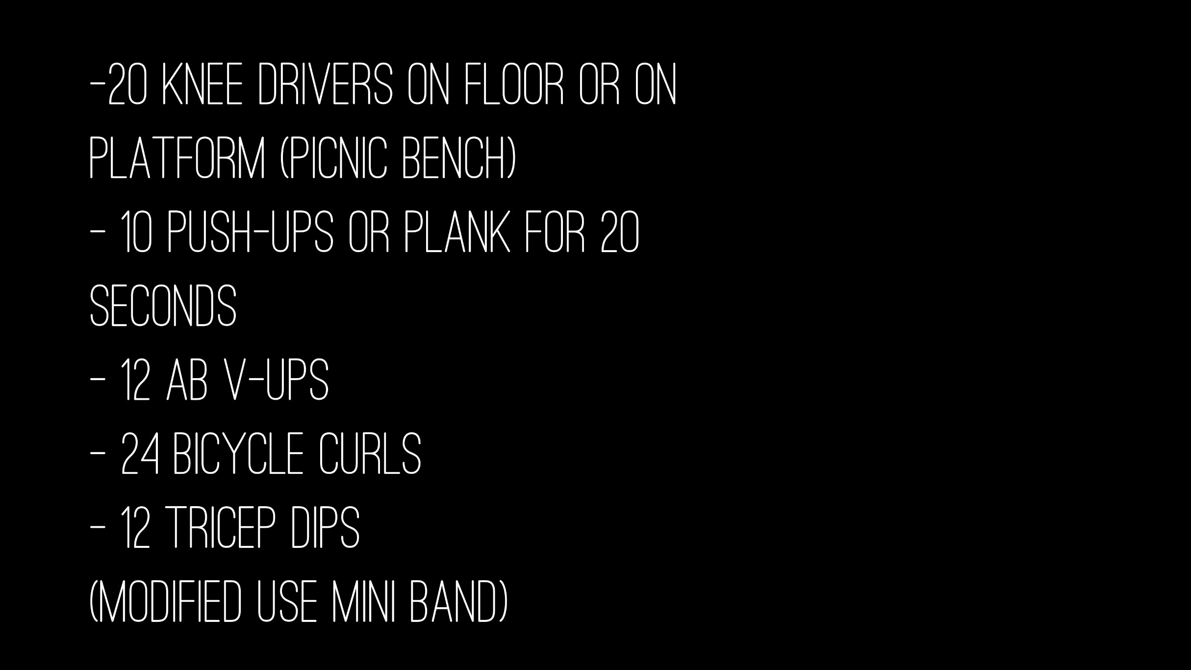 Body Weight Workout #2