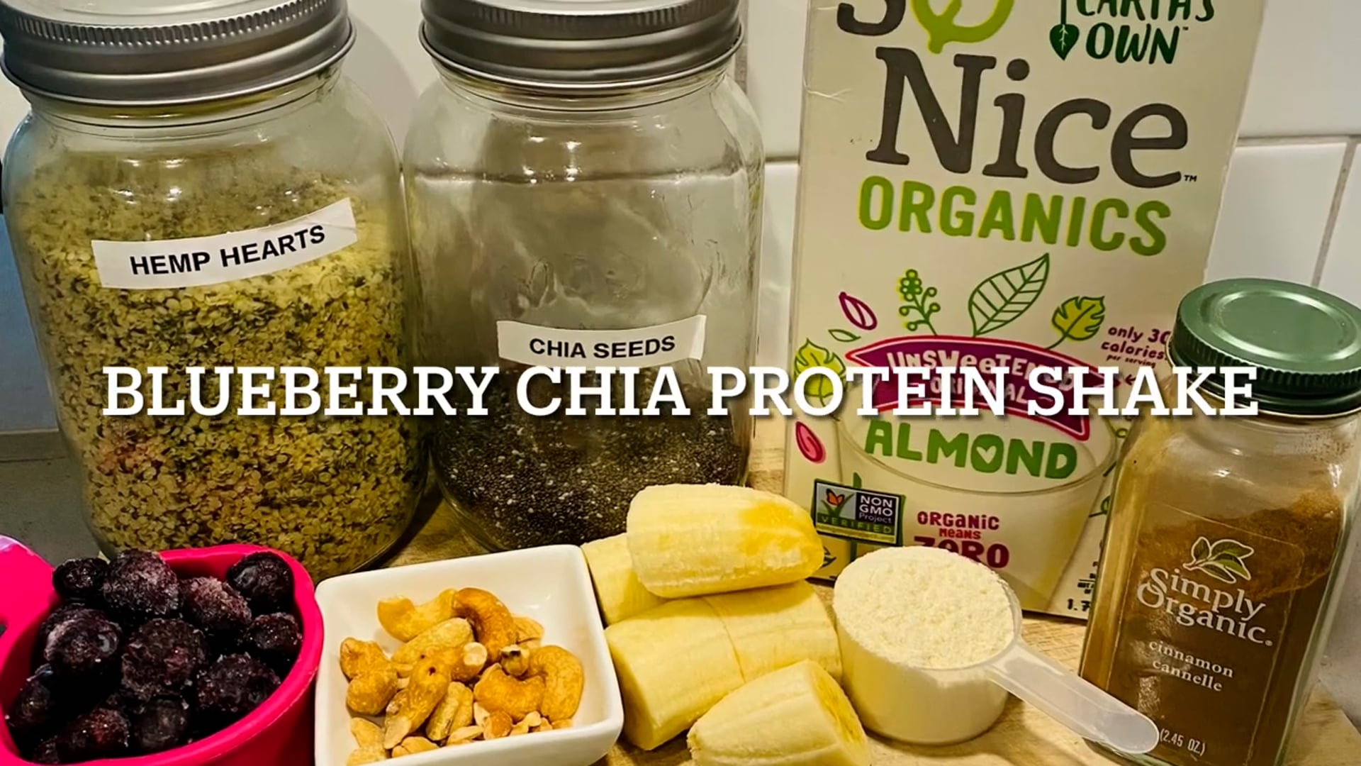 Blueberry chia protein shake