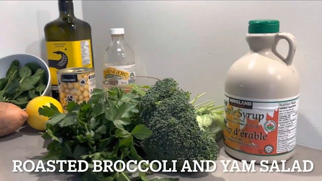 Roasted Broccoli and Yam Salad