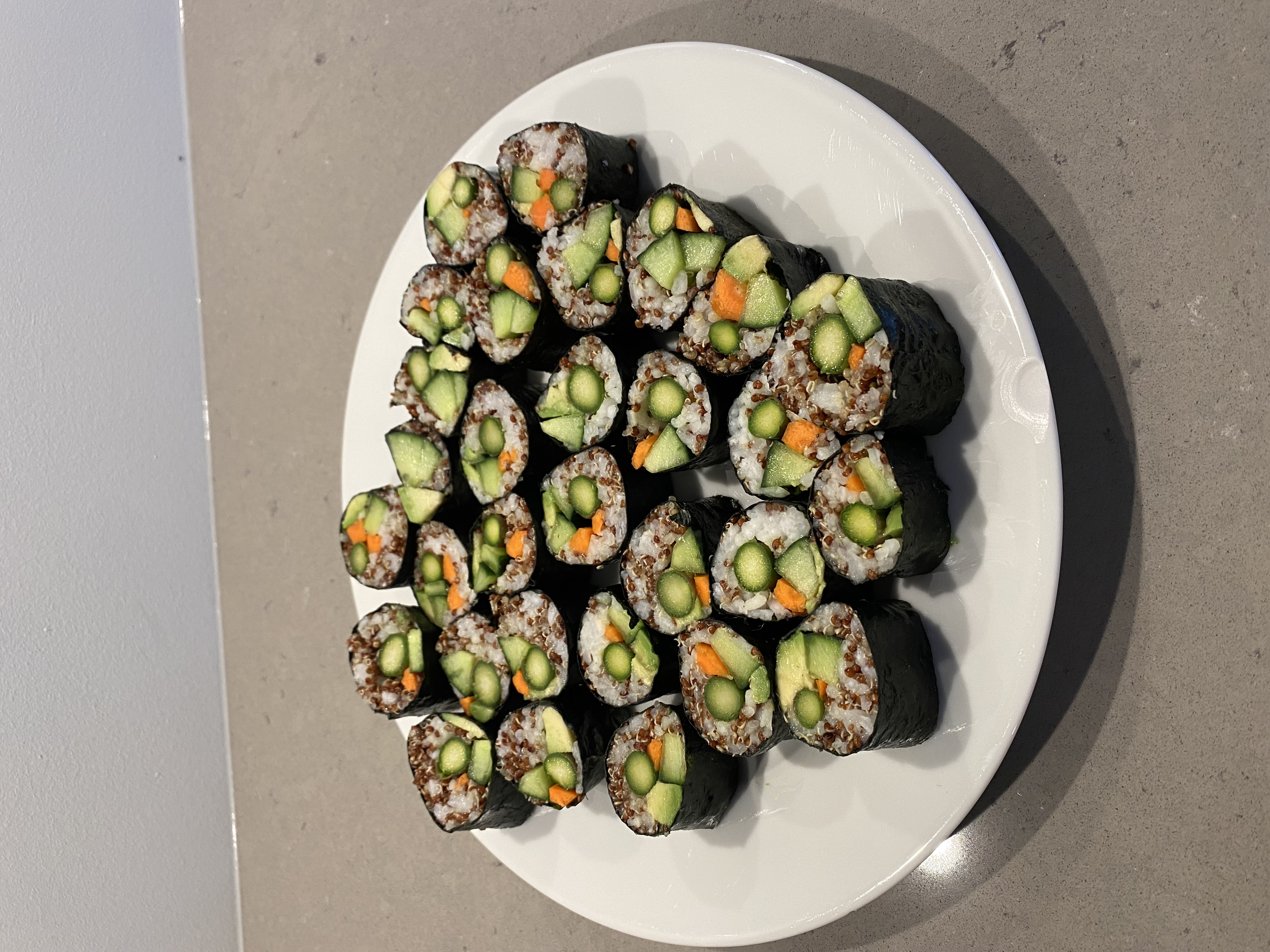 Quinoa and Rice Veggie Sushi