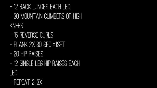 Body Weight Workout #1