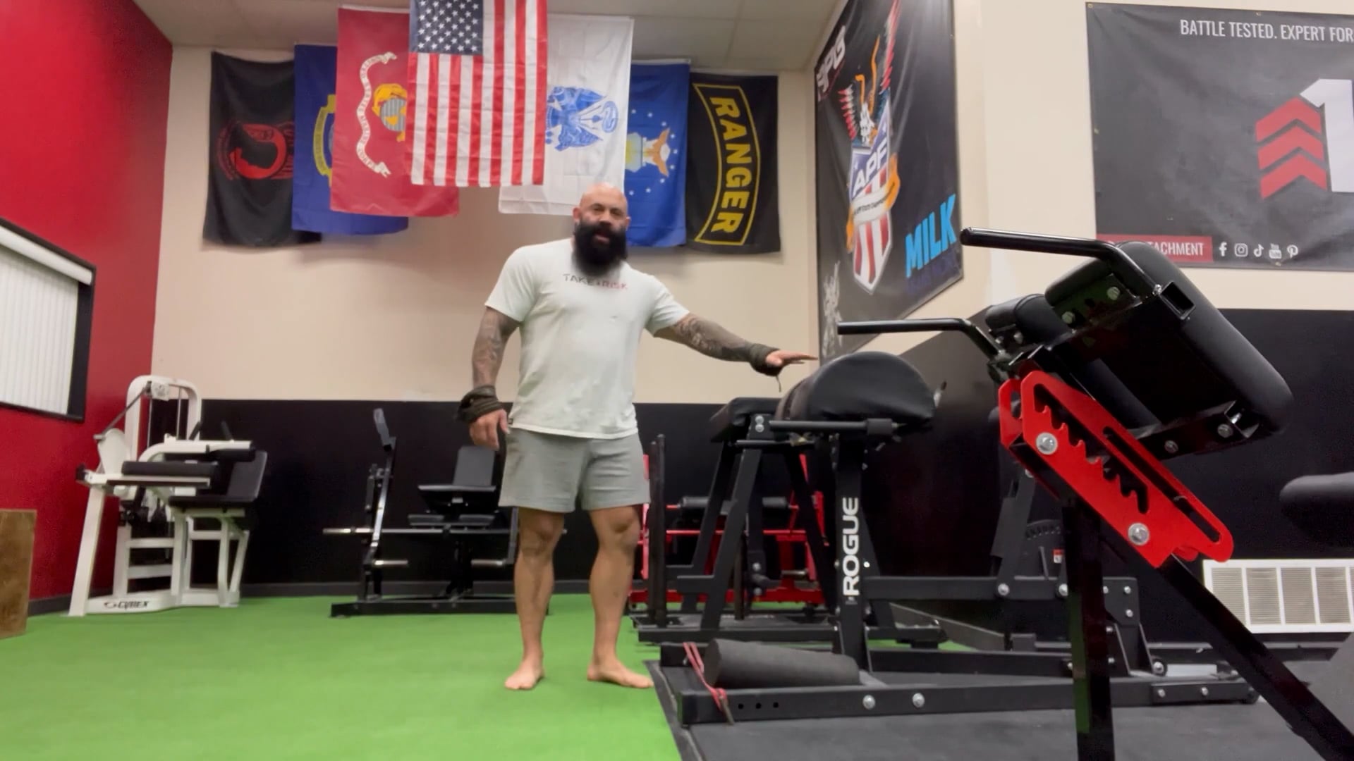Standing Single Leg Ham Curl Using GHR
