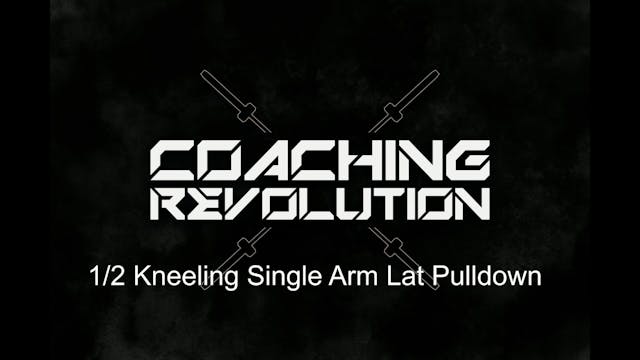 Half Kneeling Single Arm Lat Pulldown