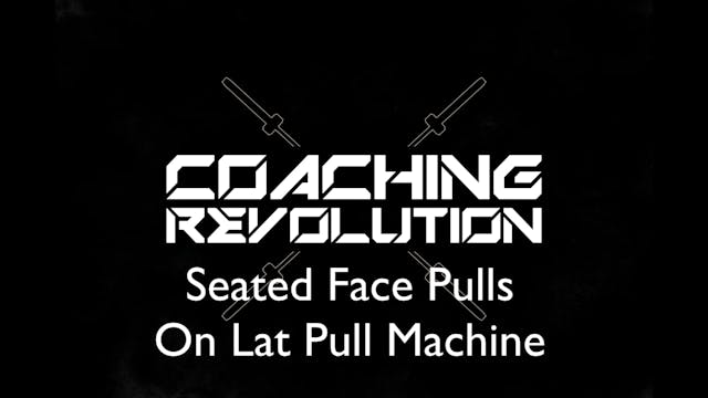 Seated Face Pulls on Lat Pull Machine