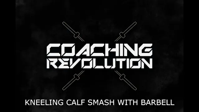 Kneeling Calf Smash With Barbell
