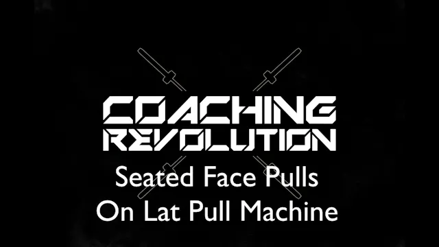 Seated Face Pulls on Lat Pull Machine...