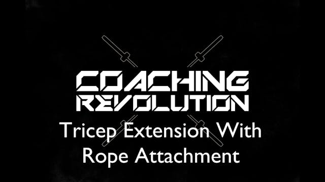 Tricep Extension With Rope Attachment...