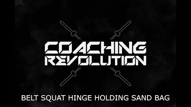 Belt Squat Hinge Holding Sand Bag