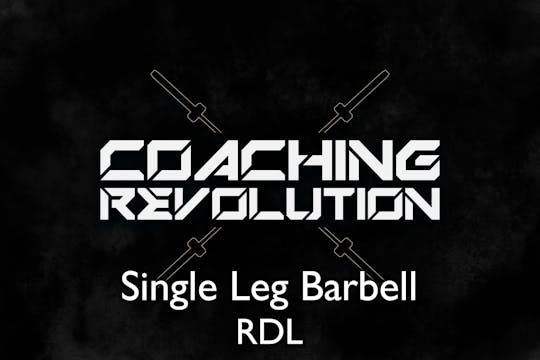 Single Leg Barbell RDL