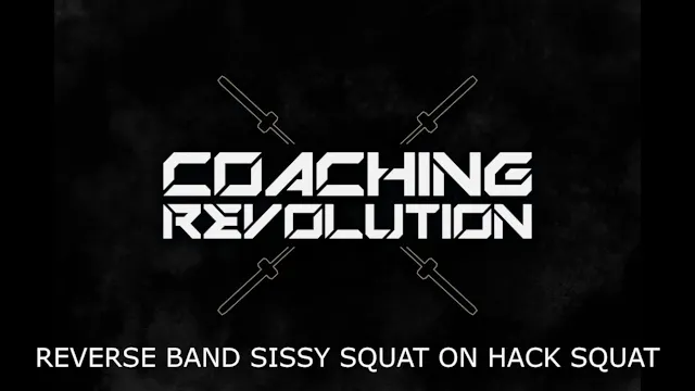 Reverse Band Sissy Squat on Hack Squat