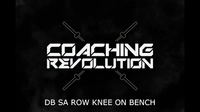 DB SA Row Knee on Bench