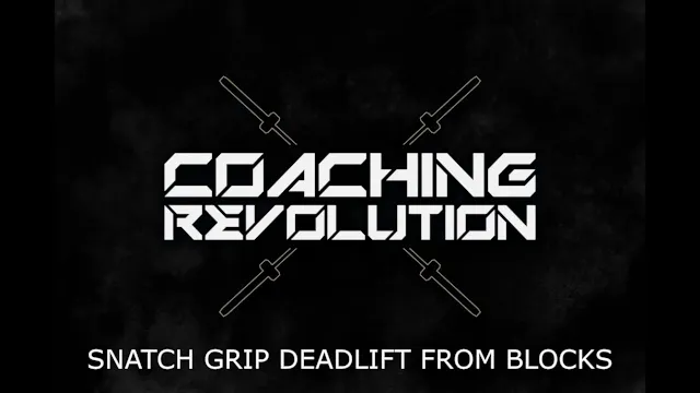 Snatch Grip Deadlift From Blocks