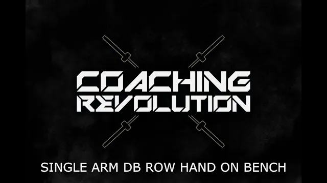 Single Arm DB Row Hand on Bench