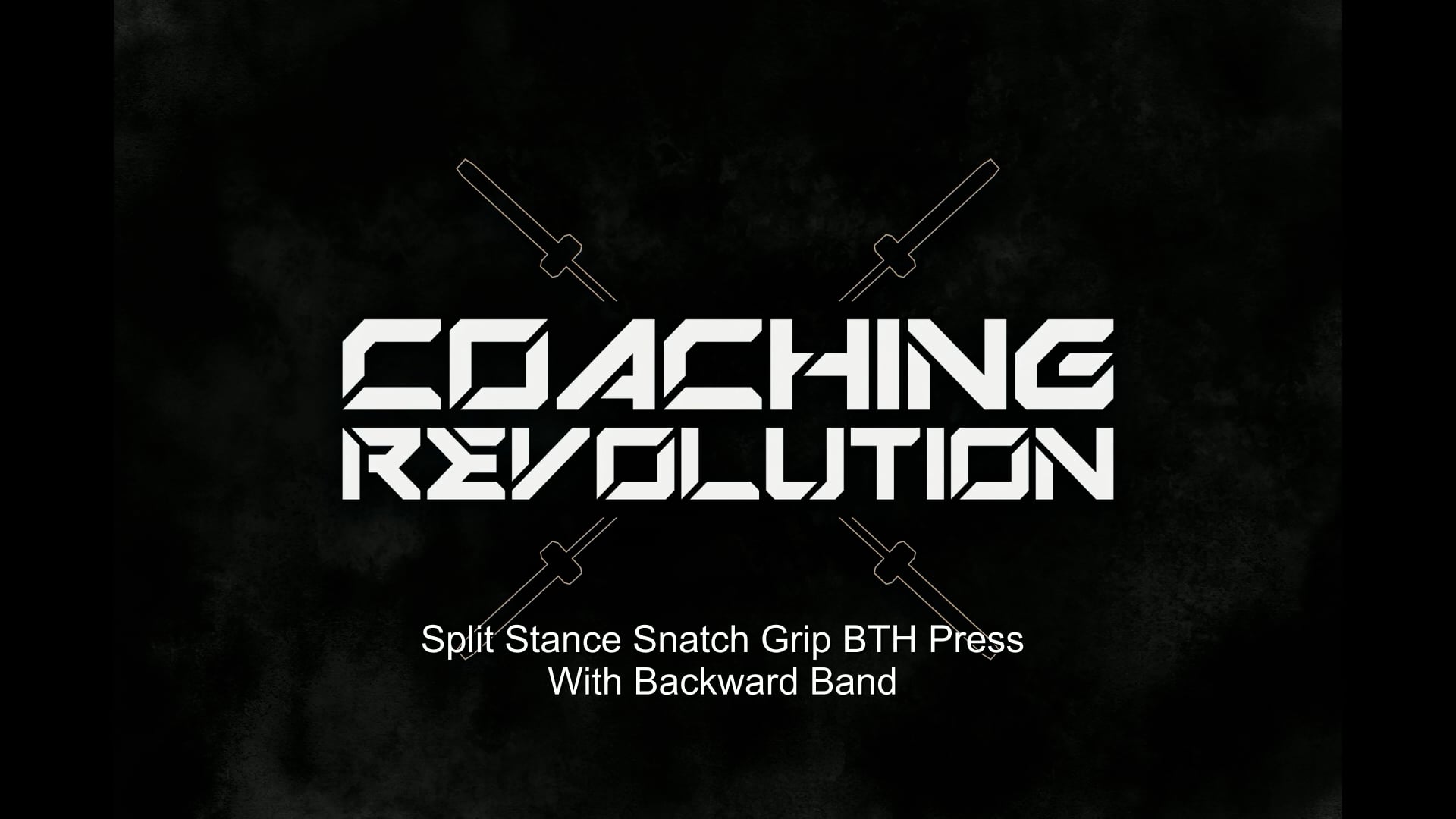 Split Stance Snatch Grip BTH Press with Backward Band