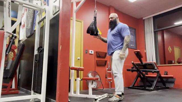 Elbow Harness Wide Stance Crunch