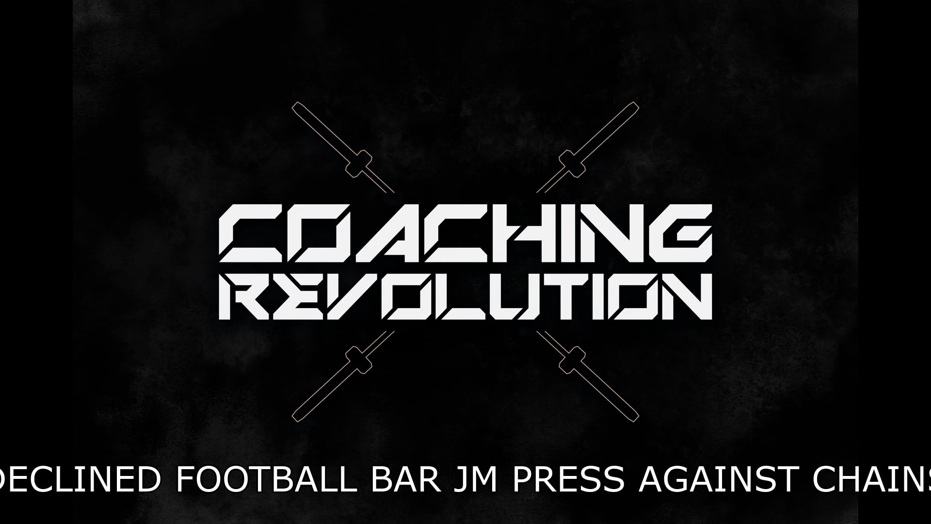 Declined Football Bar JM Press Against Chains