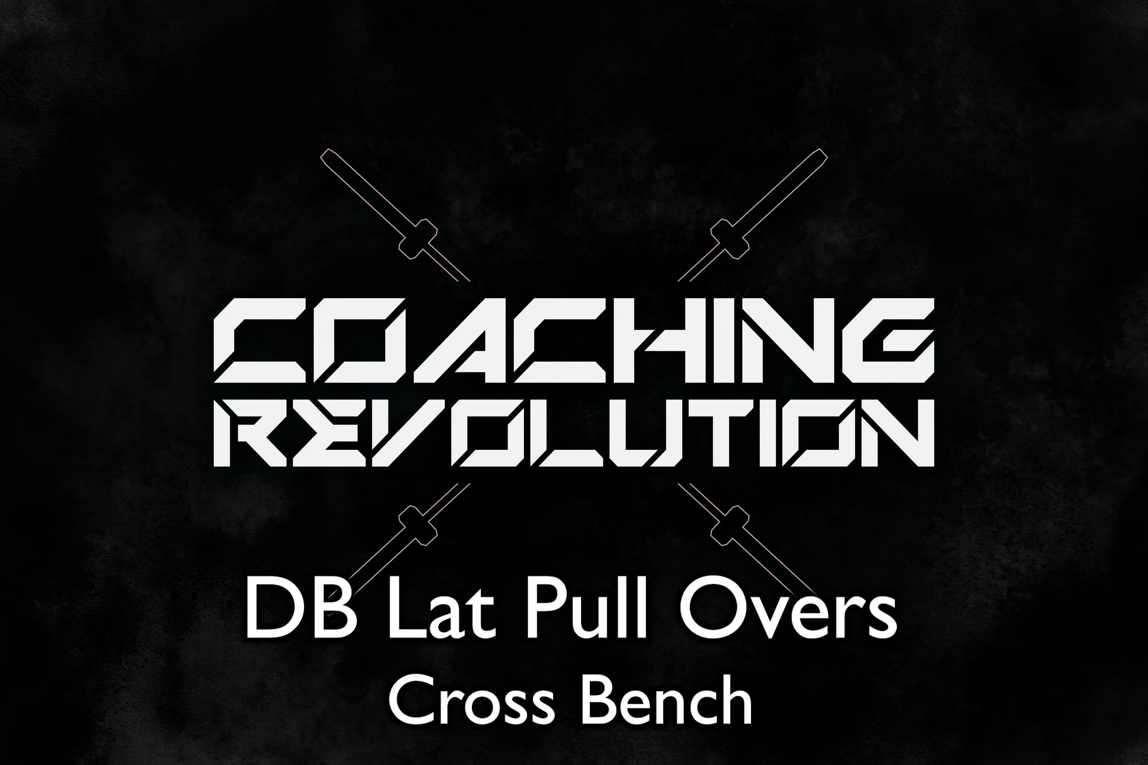 DB Lat Pull Overs - Cross Bench