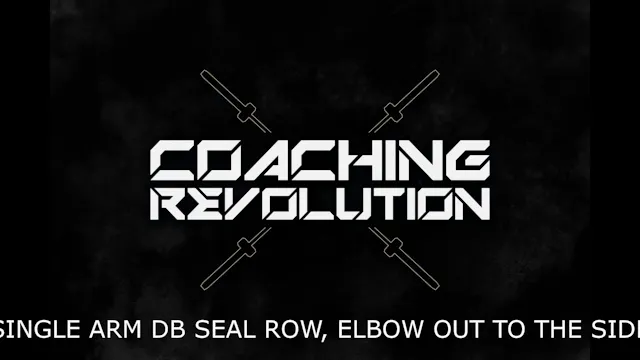 Single Arm DB Seal Row, Elbow Out to ...
