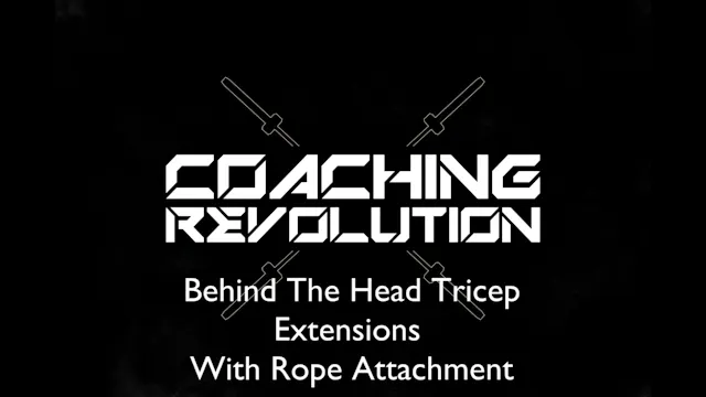 Behind The Head Tricep Extensions Wit...