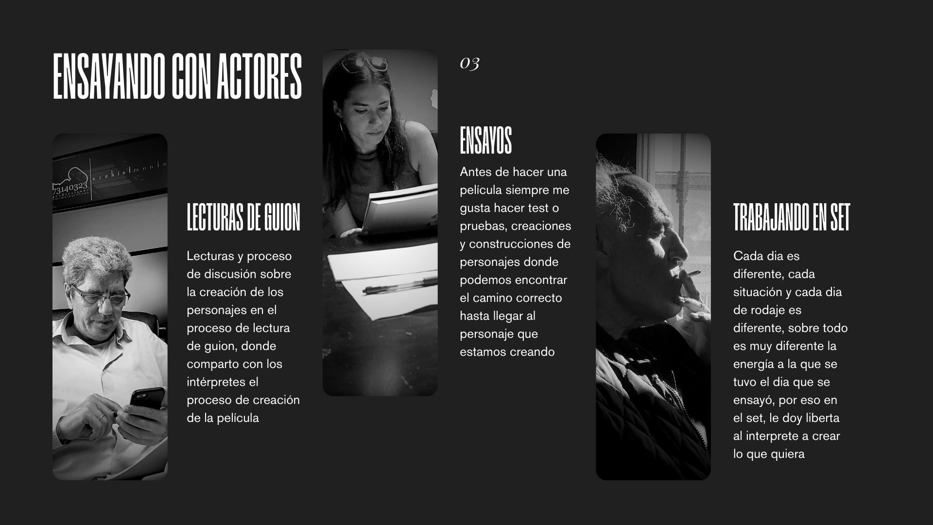 Ensayando con actores