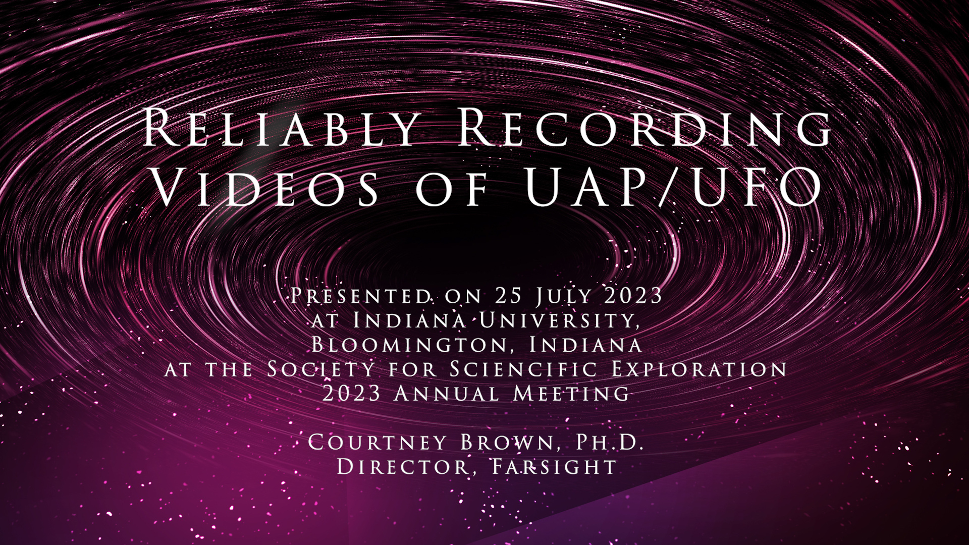 Indiana University SSE Presentation by Courtney Brown July 2023