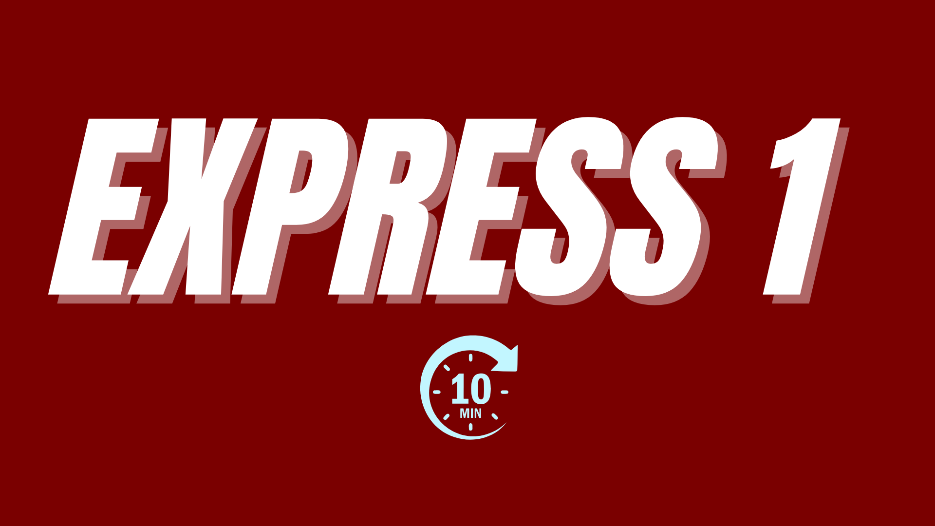 EXPRESS 1 INSTRUCTIONAL