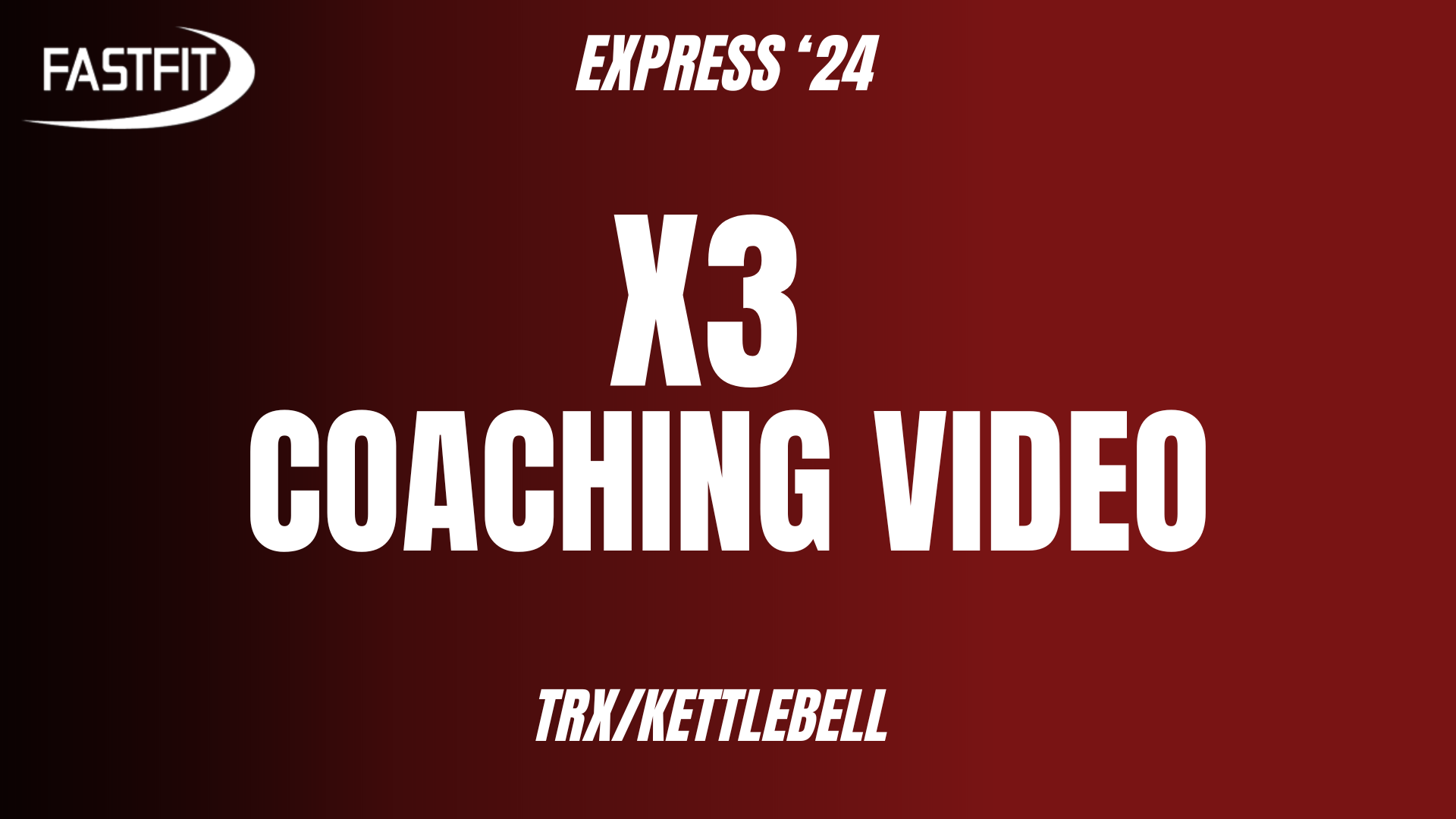 X3 Coaching Video