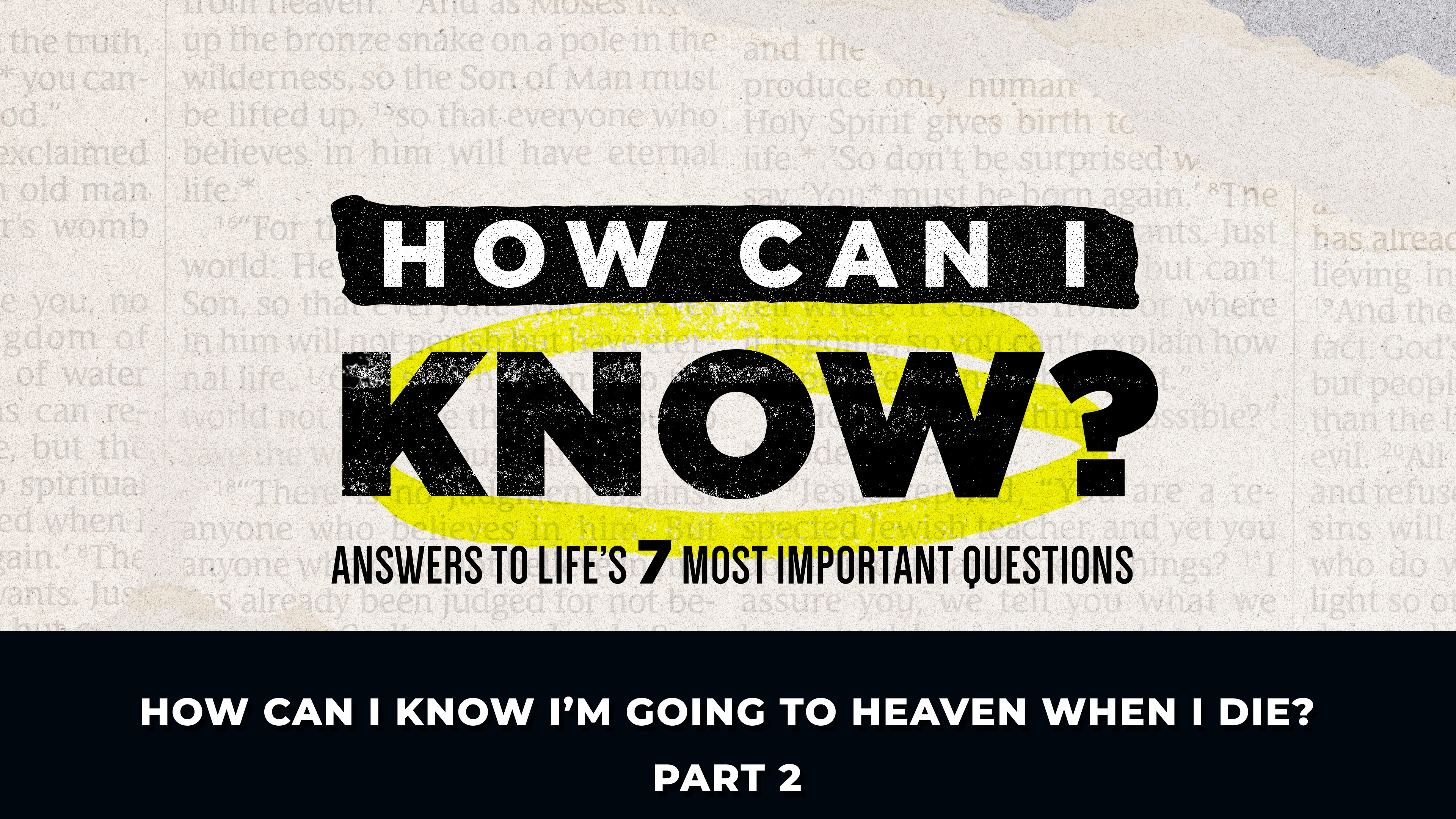 November 3, 2024 - How Can I Know I'm Going To Heaven When I Die? Part 2