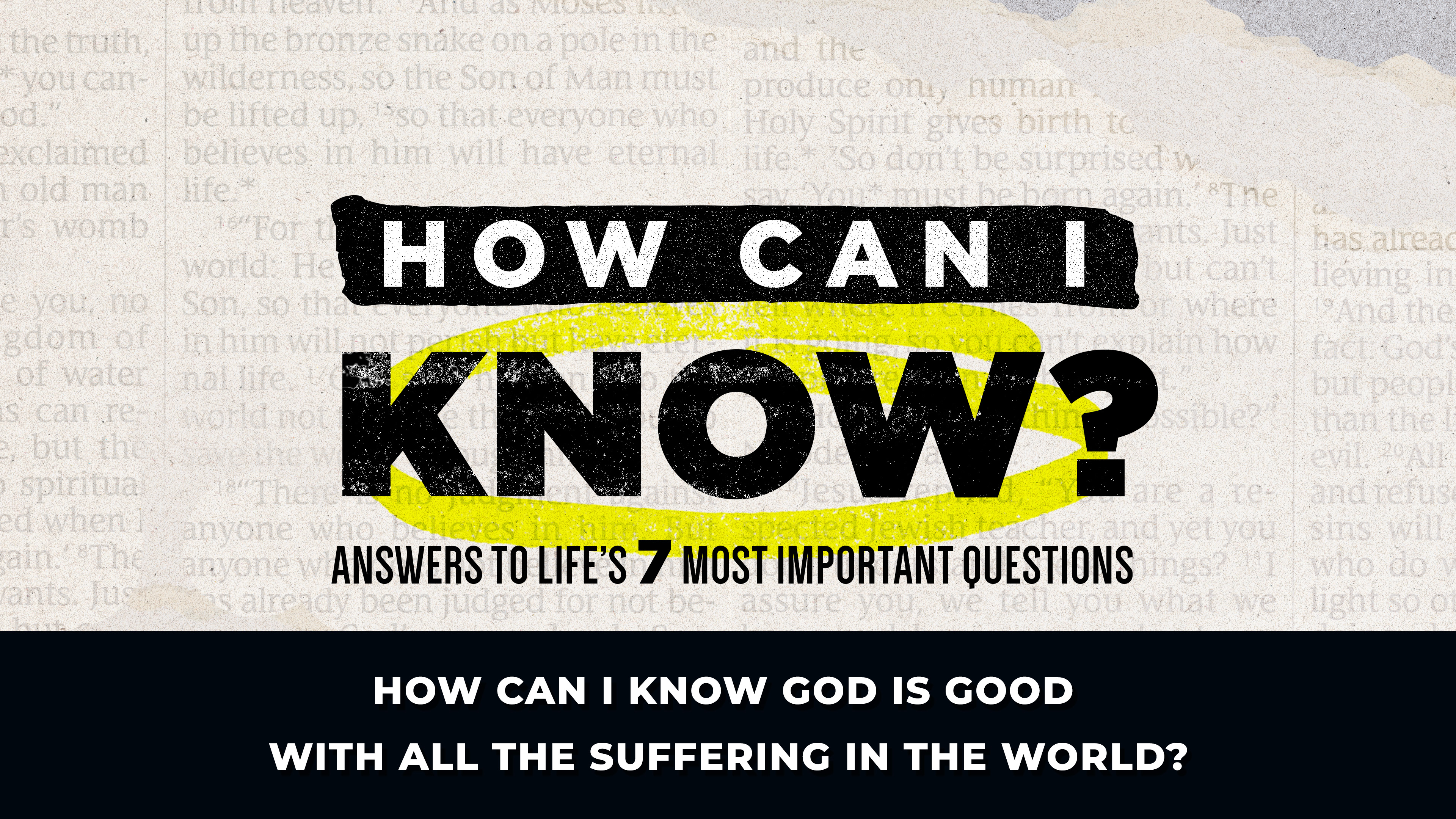 November 10, 2024 - How Can I Know God Is Good With All The Suffering In The...