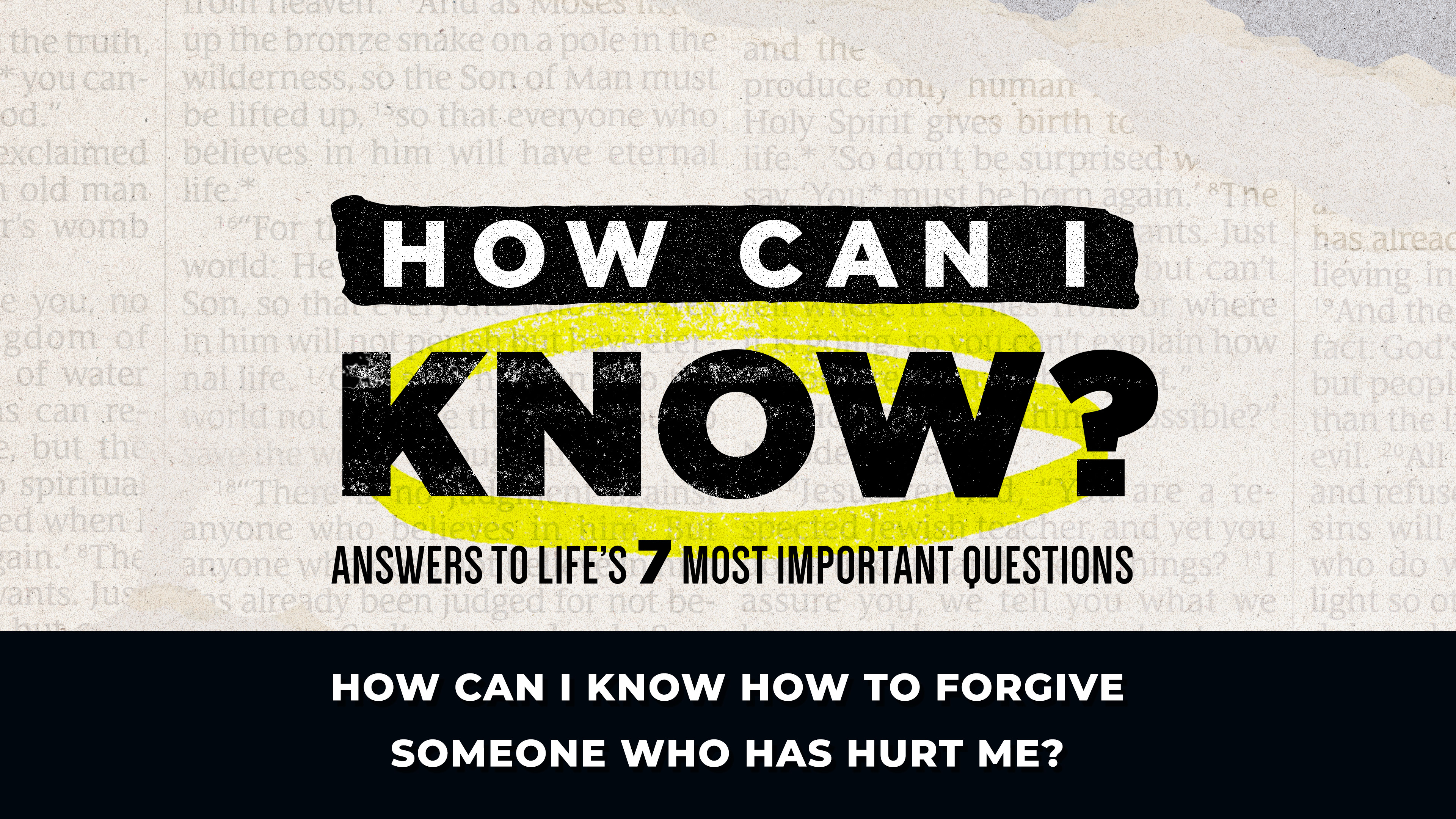 November 17, 2024 - How Can I Know How To Forgive Someone Who Has Hurt Me?