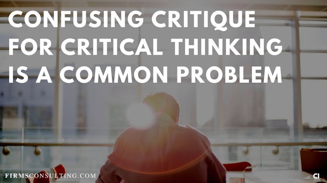 329 FCI Confusing critique for critical thinking