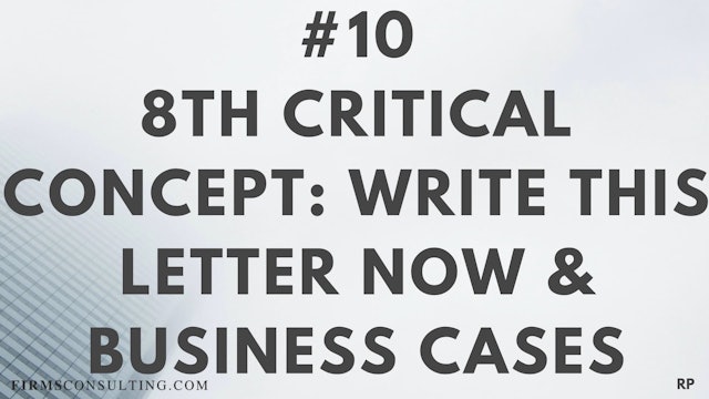 10 RP 8th Insight. Write this letter now & business cases