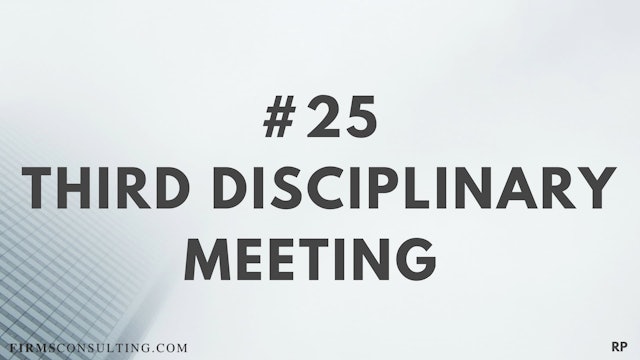 25 RP 15.11 Third disciplinary meeting