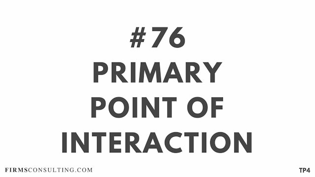 76 BAR 19.4 TP4 4. Primary point of interaction
