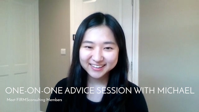 8 1O1. One-on-One Advice Session. Developing a path that leads to consulting