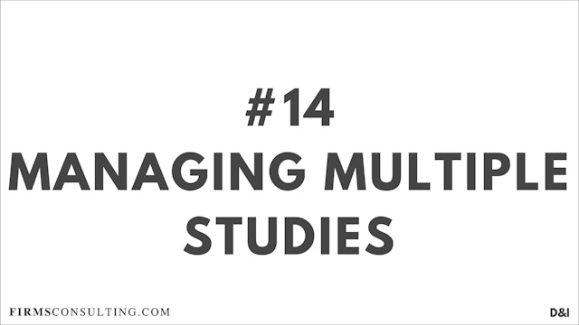 14 D&IT Managing multiple studies